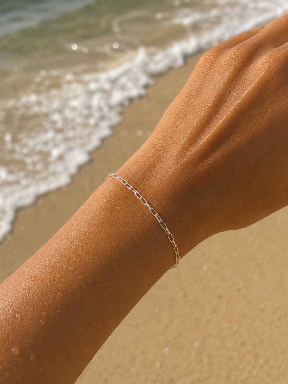 1.1mm Linear Link Silver Custom Bracelet